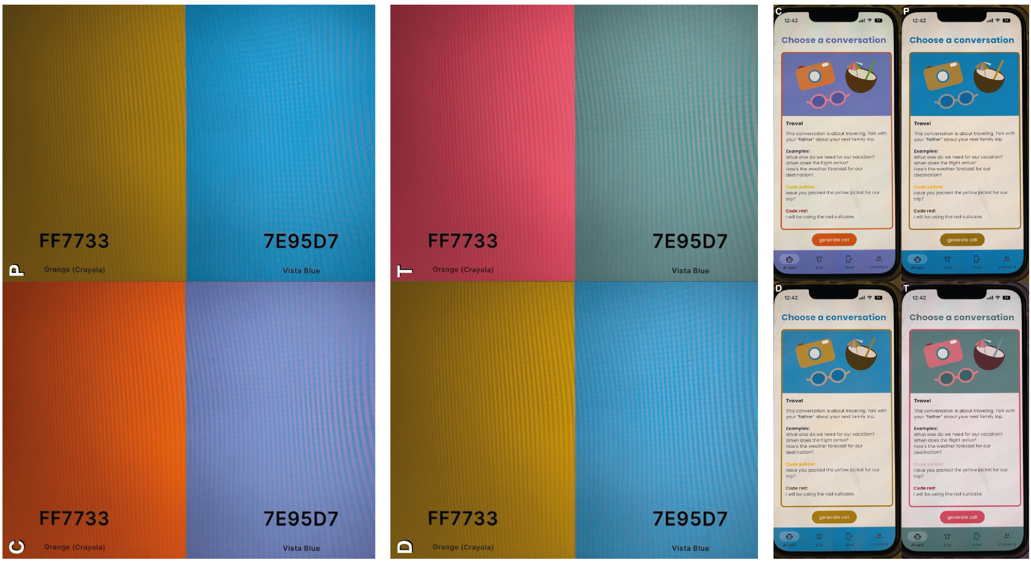 Test der Farbpalette auf Erkennbarkeit bei Farbsehschwäche